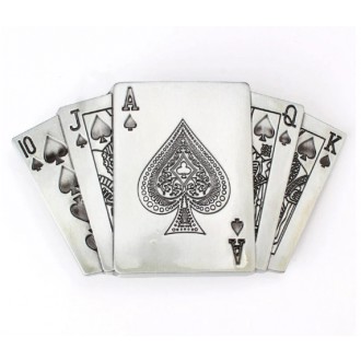 DOPLŇKY / ACCESSORIES - Přezka na pásek Rocka Poker Cards Buckle