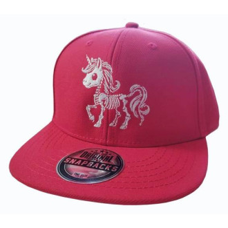 OUTLAW BASTARDS - Kšiltovka Dětská Outlaw Bastards Snapback Unicorn Skull Red Kids